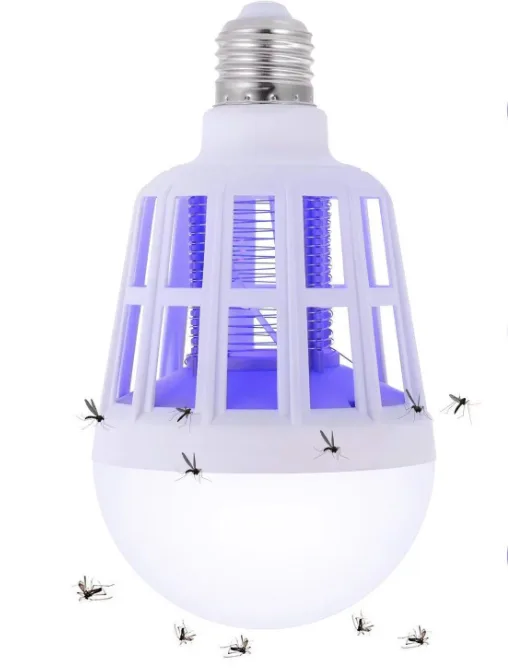 Bec cu Lampa UV Impotriva Insectelor Lumina Alba 12W