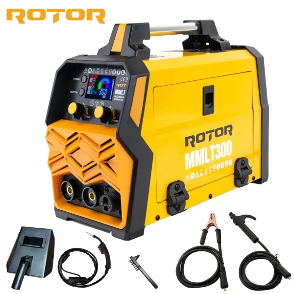 Aparat de sudura flux sarma + electrod (invertor), 300A, MIG-MMA, 0.8-1.2mm, Rotor MMLT-300