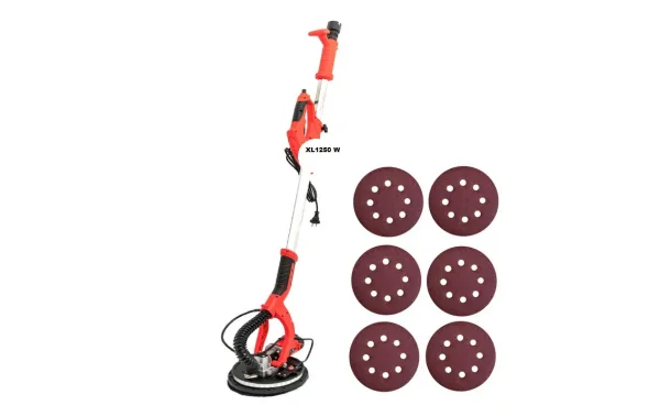 Masina de slefuit pereti telescopica 1250W, 225mm, lumina led, 2m, sac colector, smirghel rezerva, (girafa) Campion Profeiossional CMP0927