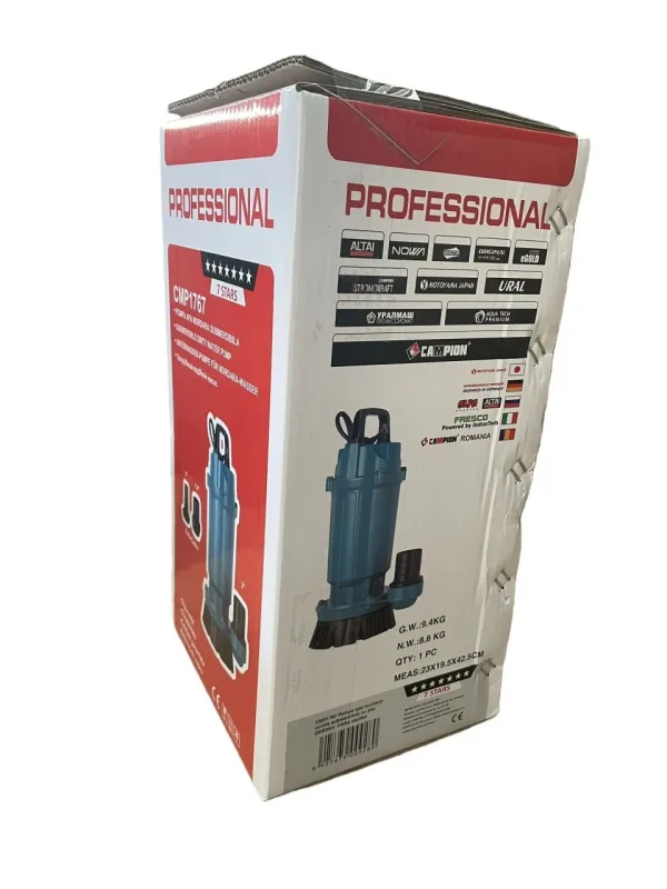 Pompa submersibila apa murdara cu plutitor, 750w, 1hp, 3mc/h, 25m inaltime, 2860rpm, Campion PROFESSIONAL CMP1766F
