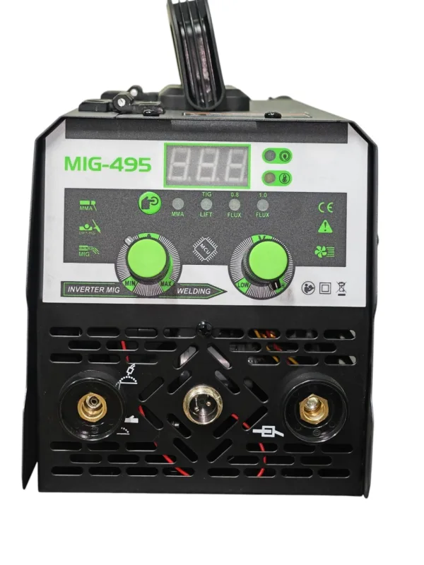 Aparat de sudura invertor sarma fara gaz MIG MMA TIG, 3 IN 1, 495A, sarma de sudura inclusa, manusi protectie, masca cadou KRAFTNER KF-5943