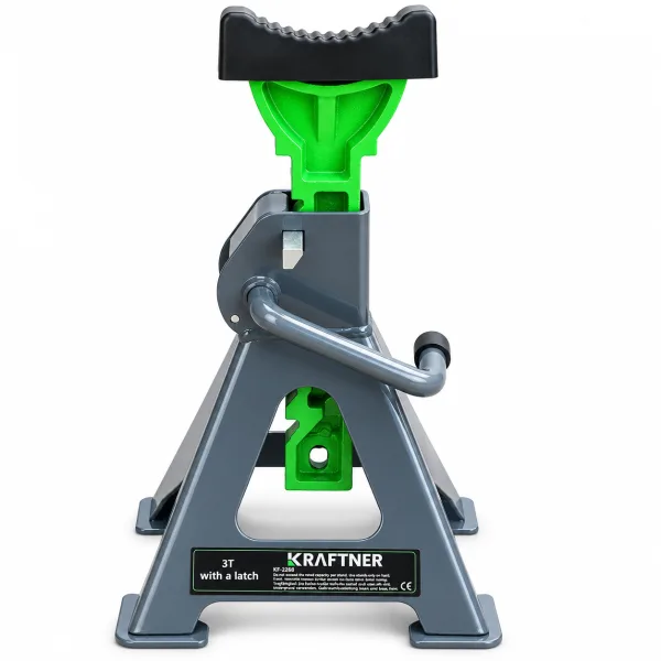 Capra auto (suport ax) 3 tone, inaltime reglabila 30-42 cm, blocare cu clichet, KRAFTNER KF-2268