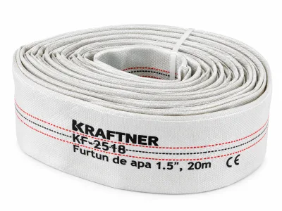 Furtun de apa 1.5", 20 m, pentru motopompe si pompe de apa, KRAFTNER KF-2518