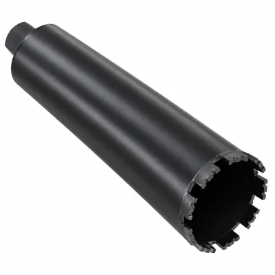 Carota diamantata segmentata 82 x 400 mm, segmente cu cobalt sudate laser, filet 7/8 UNC (22 mm), pentru beton armat si zidarie, KRAFTNER KF-4736