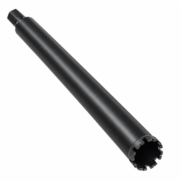 Carota diamantata segmentata 76 x 400 mm, segmente cu cobalt sudate laser, filet 7/8 UNC (22 mm), pentru beton armat si zidarie, KRAFTNER KF-5814
