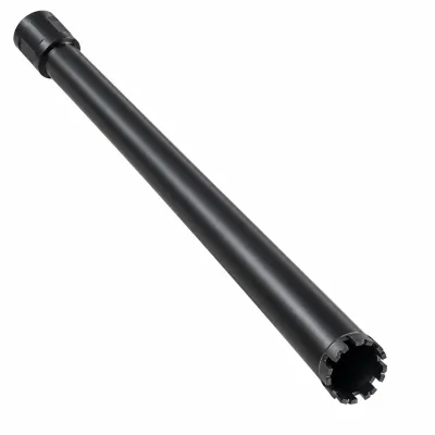 Carota diamantata segmentata 28 x 400 mm, segmente cu cobalt sudate laser, filet 7/8 UNC (22 mm), pentru beton armat si zidarie, KRAFTNER KF-7204