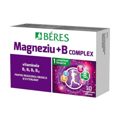 Magneziu B6 + Vitamine B complex, 30 comprimate, Beres