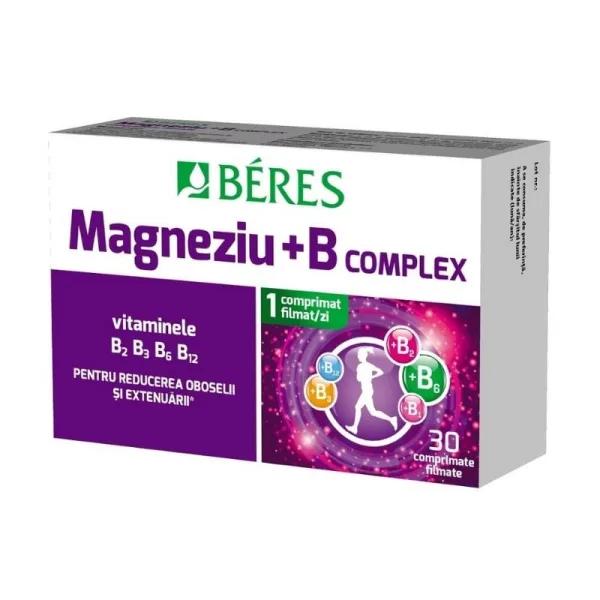Magneziu B6 + Vitamine B complex, 30 comprimate, Beres