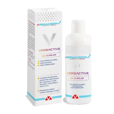 Gel de spalare pentru corp si scalp Versiactive, 200 ml, Braderm