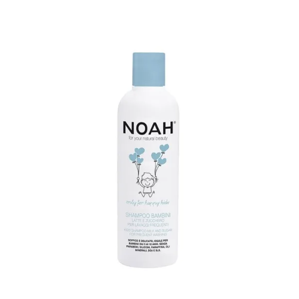 Noah Sampon cu lapte &amp; zahar pentru spalare frecventa pentru copii, 250ml