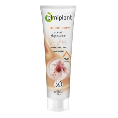 Crema depilatoare piele sensibila Almond Care, 150 ml, Elmiplant