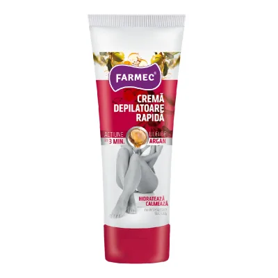 Crema depilatoare rapida, cu ulei de argan, 150 ml, Farmec