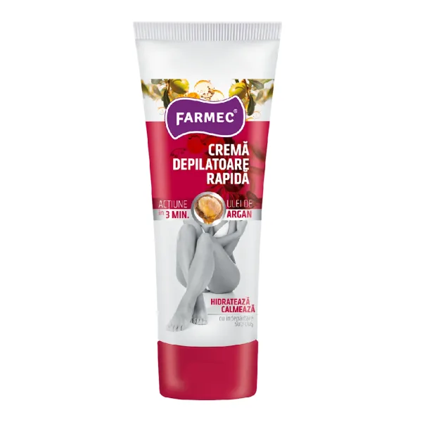 Crema depilatoare rapida, cu ulei de argan, 150 ml, Farmec
