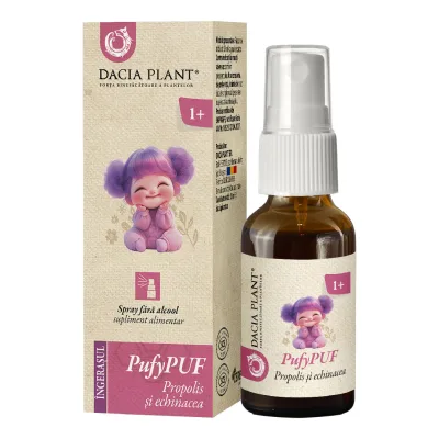Spray Propolis si Echinacea PufyPuf, 20 ml, Dacia Plant