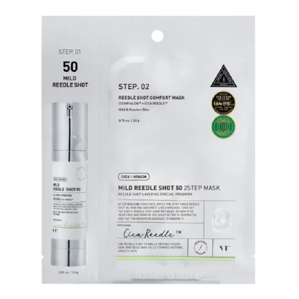 Masca de fata ica Mild Reedle Shot 50 2-Step, 1.5g+25g, VT Cosmetics