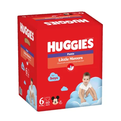 Scutece chilotel, Baieti, Marimea 6, 15-25 kg, 60 bucati, Huggies