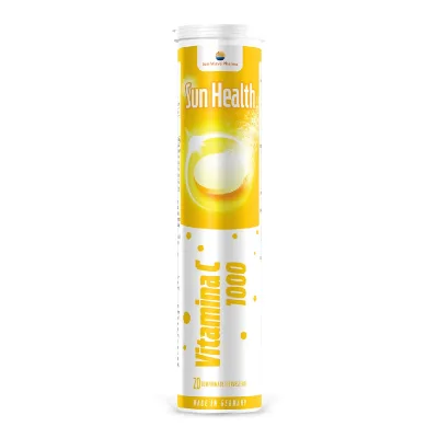 Vitamina C 1000mg Sun Health, 20 comprimate efervescente, Sun Wave Pharma