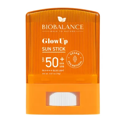 Stick protectie solara SPF 50+ UVA &amp; UVB, PA++++ Blue Light, Glow Up,19g, Bio Balance